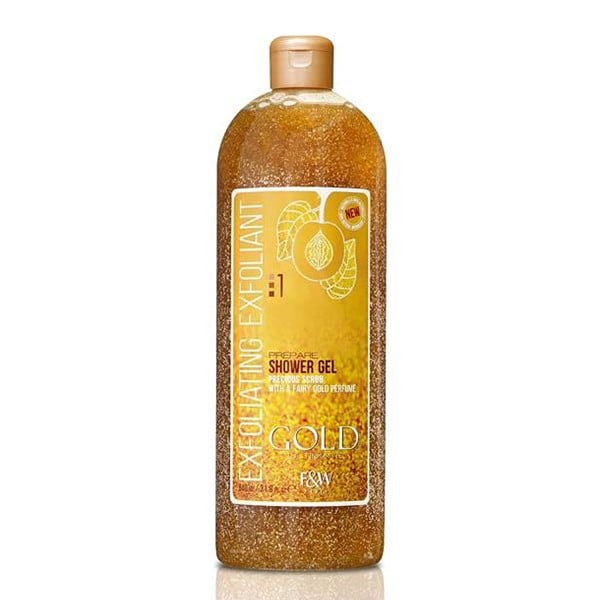 Fair & white shower gel 940ml exfoliating gold