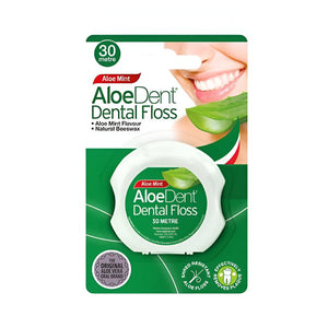 خيط تنظيف الأسنان Aloedent 30 متر مع الألوة فيرا والنعناع