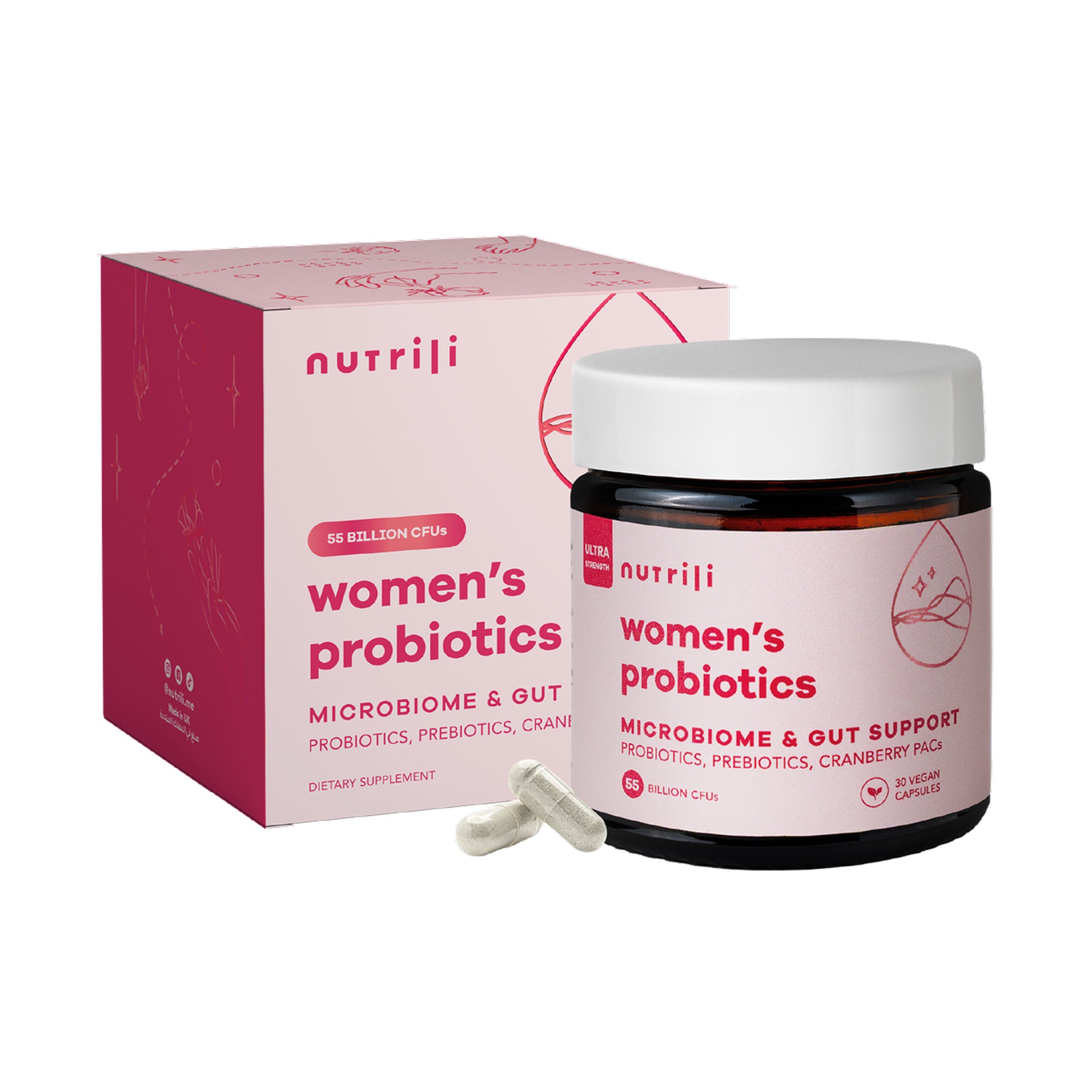 Nutrili Women Probiotics 55 Billion CFUs 30 capsules