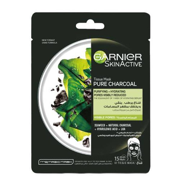 Garnier Face Mask Sheet 28g Skin Active Pure Charcoal