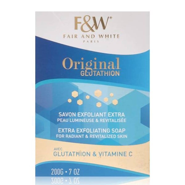Fair & White Bar Soap 200g Exfoliating With Glutathione And Vitamin C