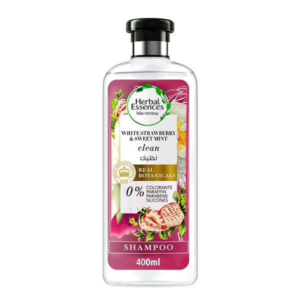 Herbal essences hair shampoo 400ml bio renew clean with white strawberry and mint