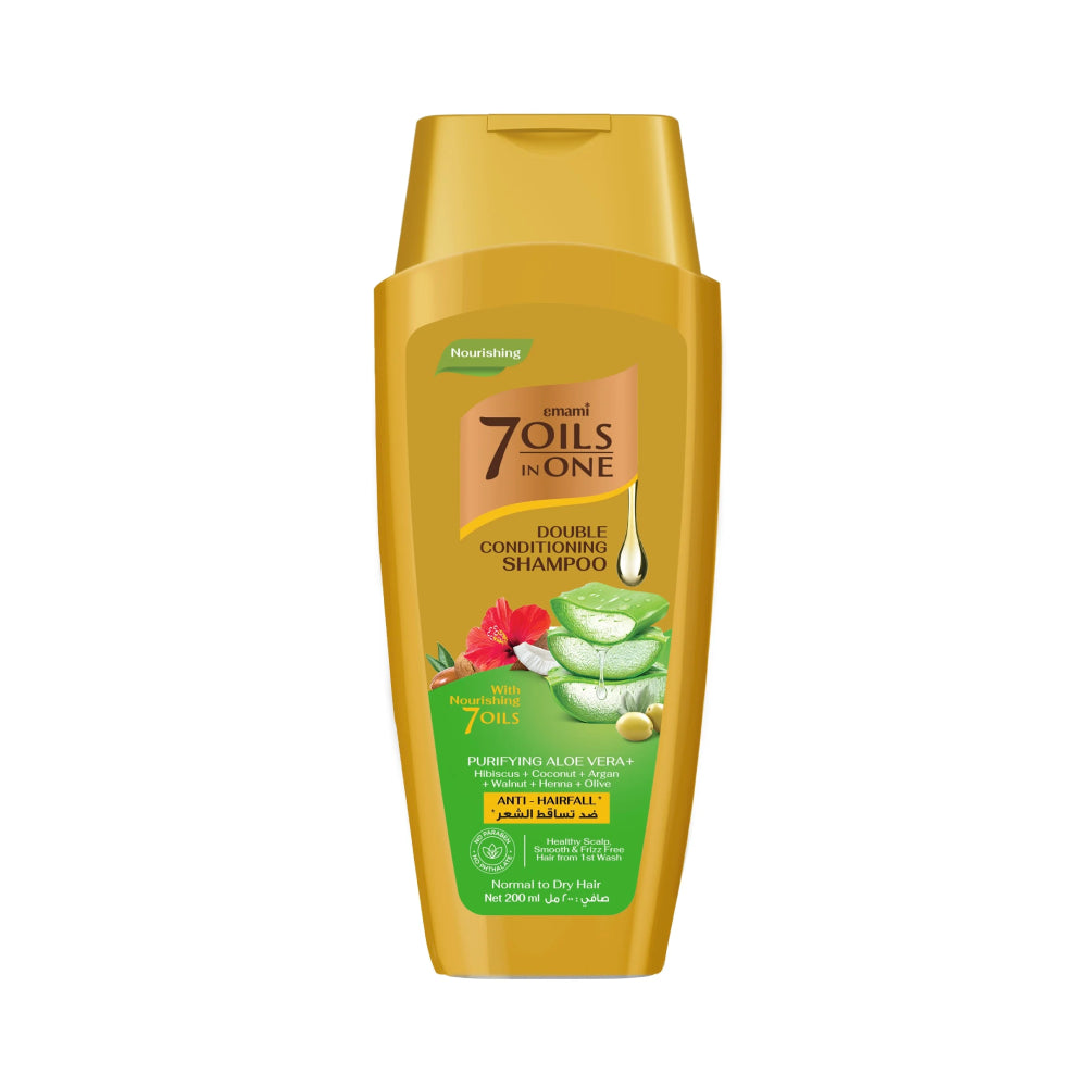 Emami hair shampoo 200ml 7in1 double moisturizing with purifying aloe extract
