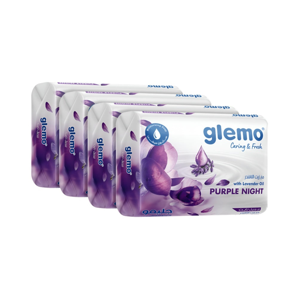 Glemo Bar Soap Purple Night 4 x 120g