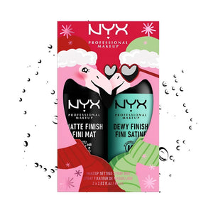 NYX Makeup  Set  Fixer Spray Long Lasting Duo Glossy + Matte Finish 2 x 60 ml