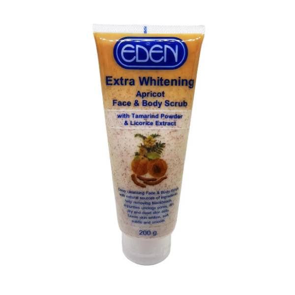 Eden Face & Body Scrub 200g Extra Whitening Apricot
