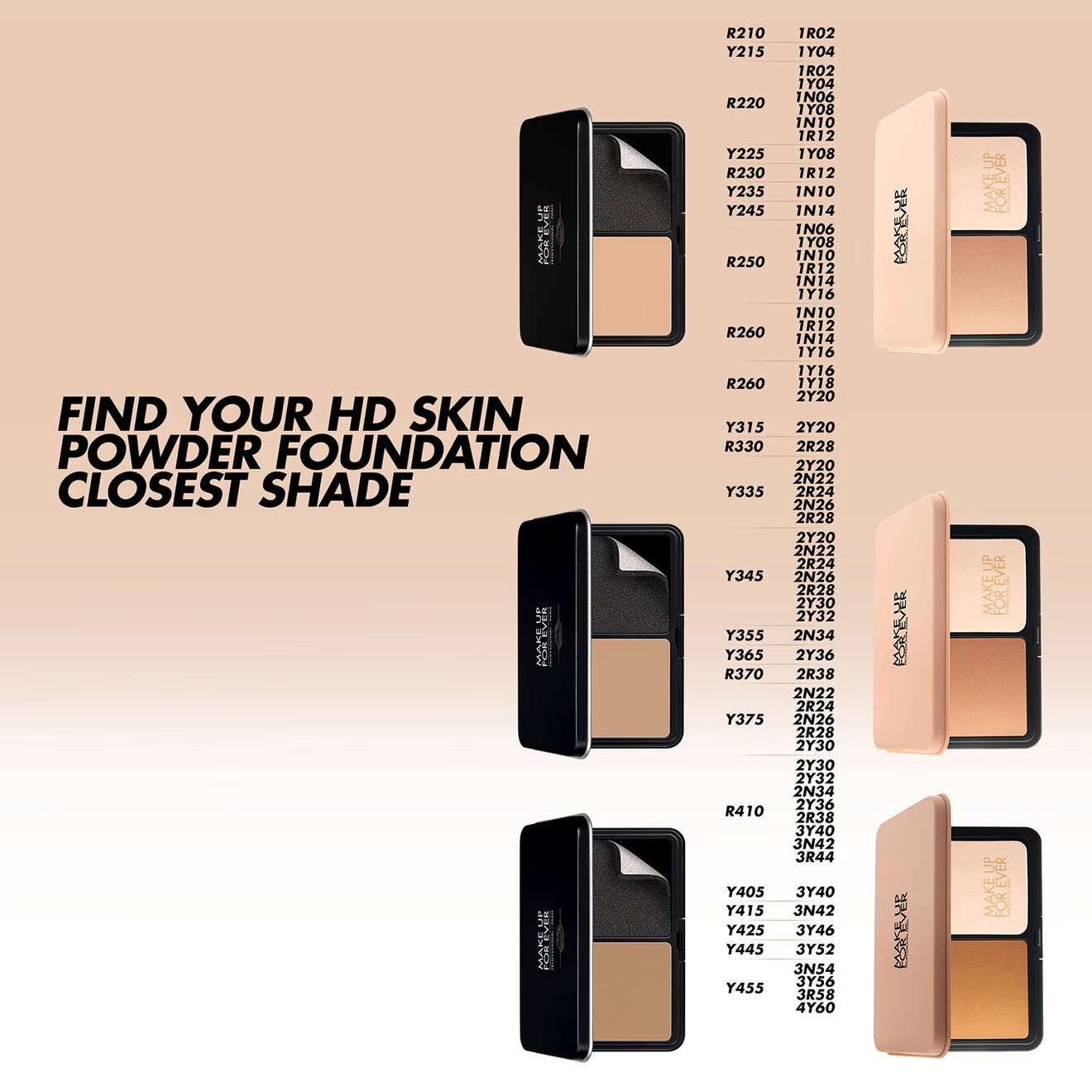 Make Up For Ever HD Skin Matte Velvet Powder Foundation - 1Y08 Warm Porcelain