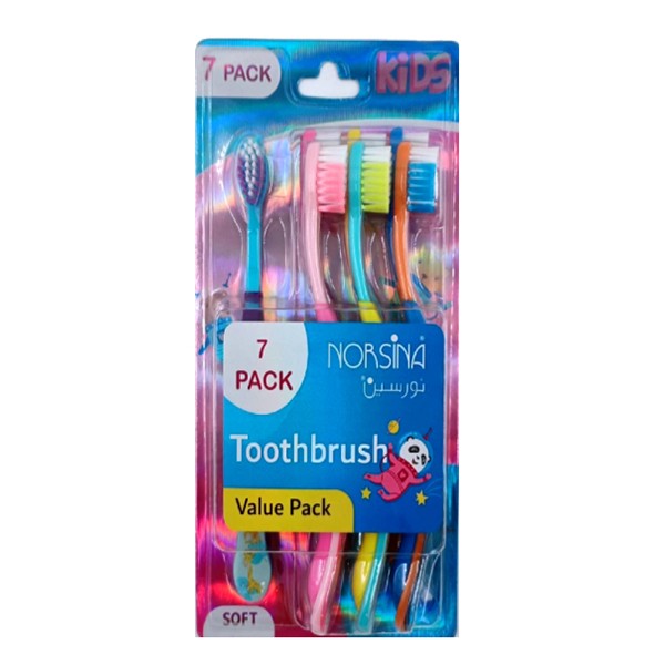 Norsina Norsina Kids Toothbrush 7pc Soft Economic Packaging
