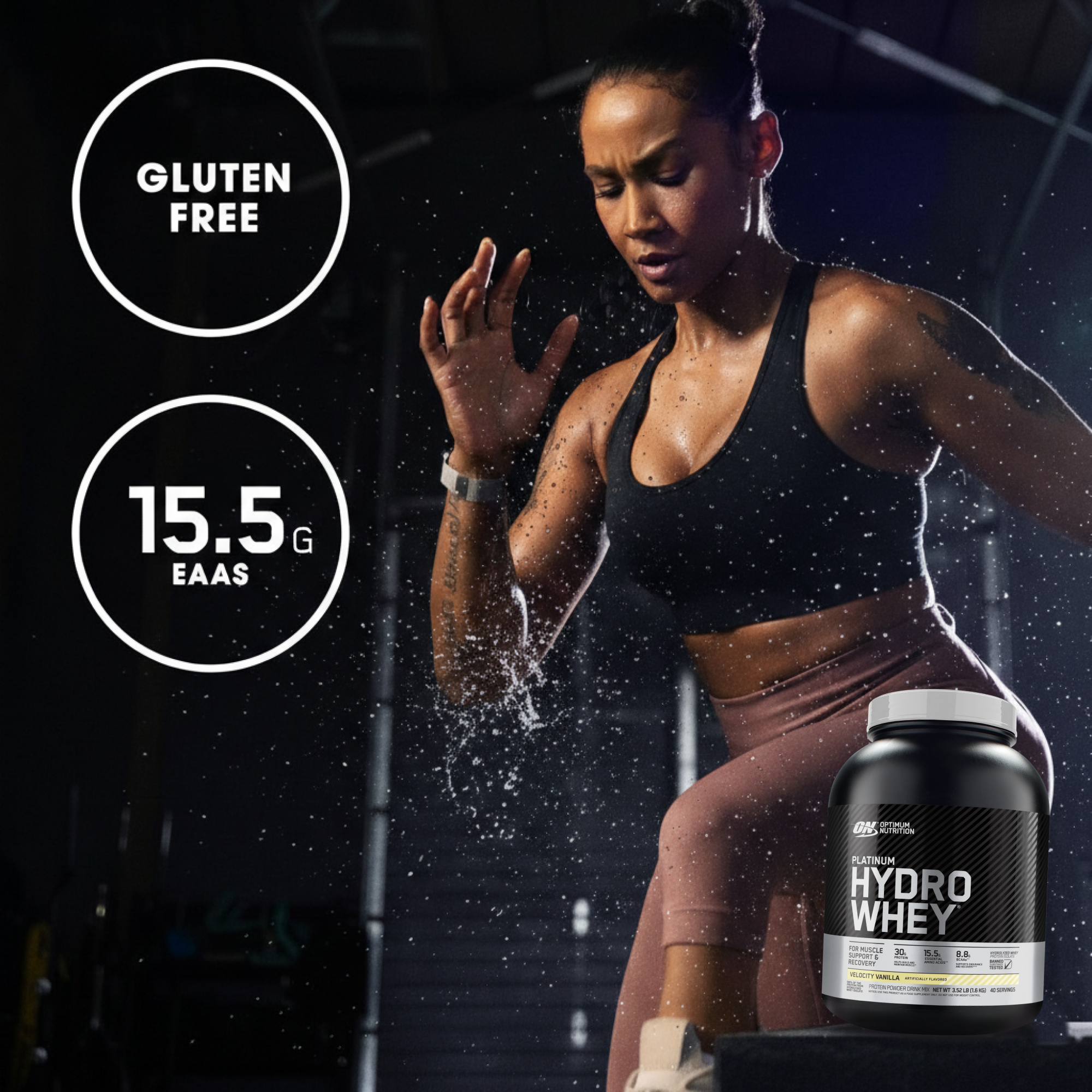 مسحوق بروتين مصل اللبن المتحلل بالماء من أوبتيموم نيوتريشن بلاتينيوم هيدروواي، 3.52 رطل (فانيليا)