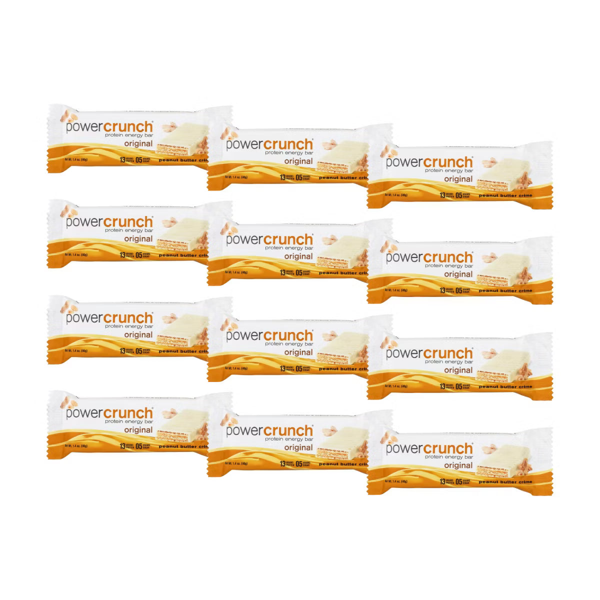 Power Crunch Peanut Butter Creme Protein Energy Bar - 12 Bars, 13g
