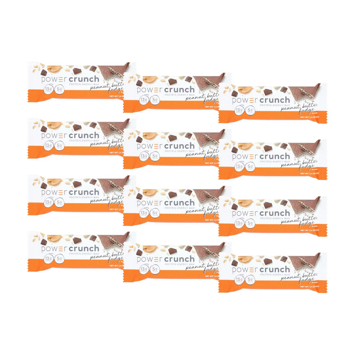 Power Crunch Peanut Butter Fudge Protein Energy Bar - 12 bars, 13g