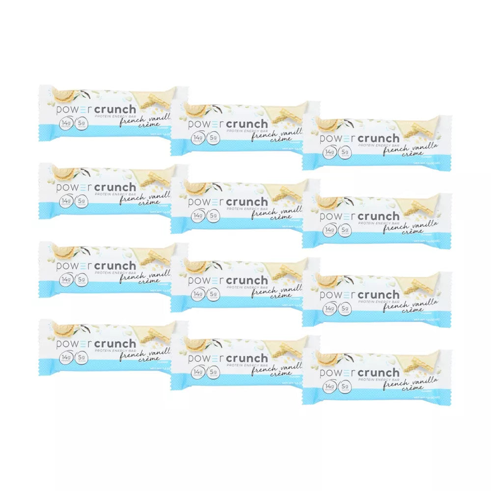 Power Crunch French Vanilla Creme Protein Energy Bar - 12 bars, 14g