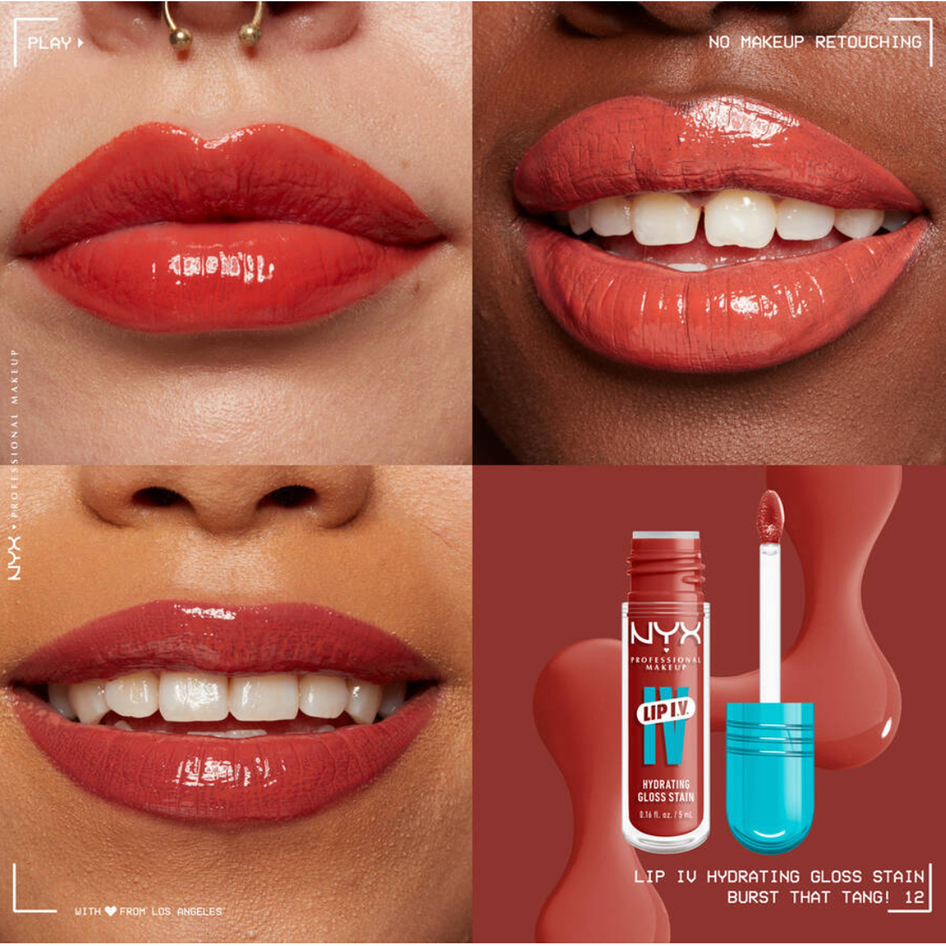 NYX Lip Gloss IV 12 Burst Zest Tang – Moisturizing Lip Gloss