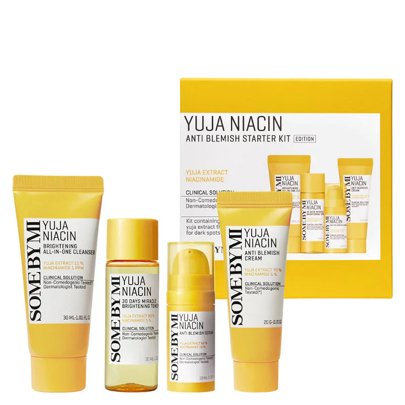 Some By Mi Skin Care Set Yuja Niacin Brightening Toner+Serum+Cleanser+Cream