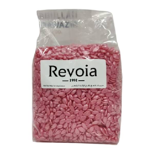 Revoia شمع إزالة الشعر بالفيلم الساخن 1000 جرام وردي