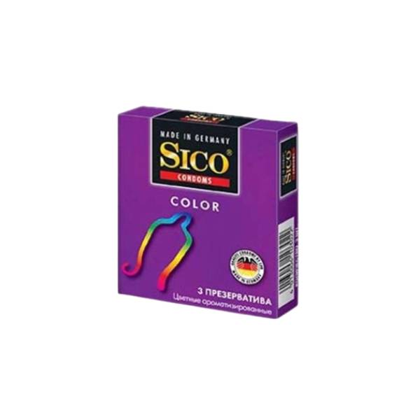 Sico condoms 3pc colour