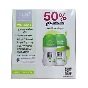 Pure Beauty Deodorant Roll On 60ml Whitening Anti-Perspirant Spring Blossom Kit Pack (50% On Second)
