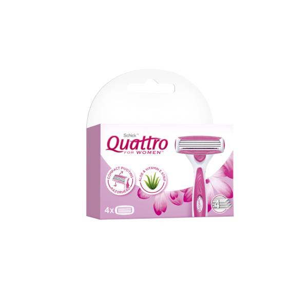 Schick refill razor 4pc quattro