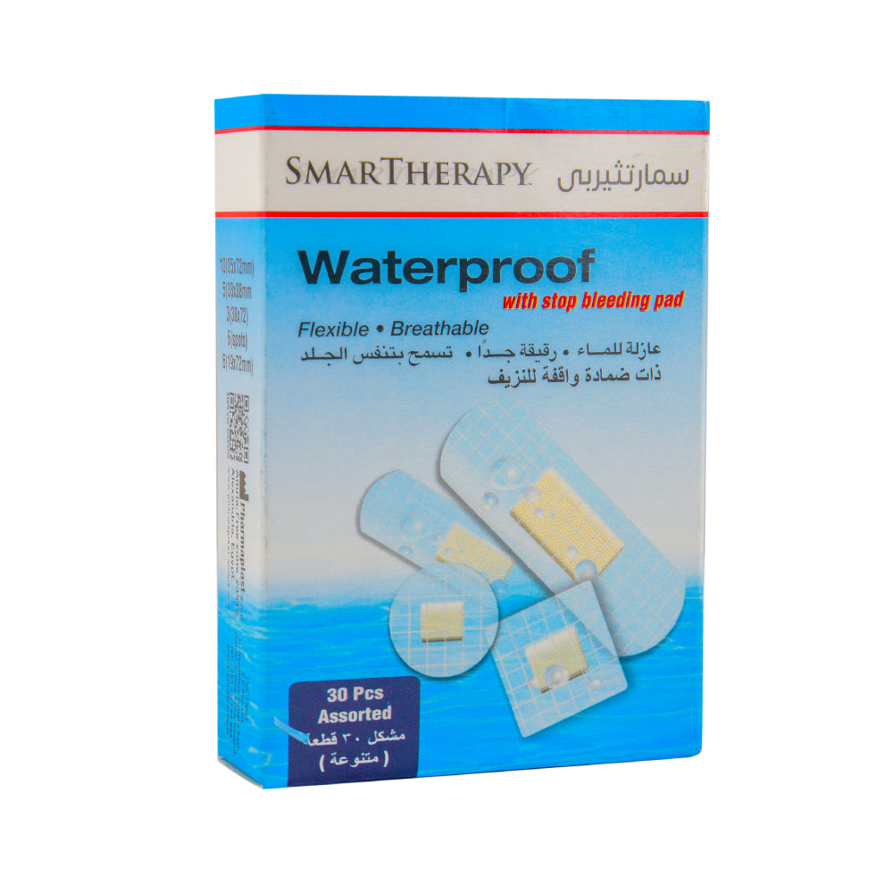 SMART THERAPY Bandages 30patches Waterproof Ultra-Thin Bleed-Stopping Assorted