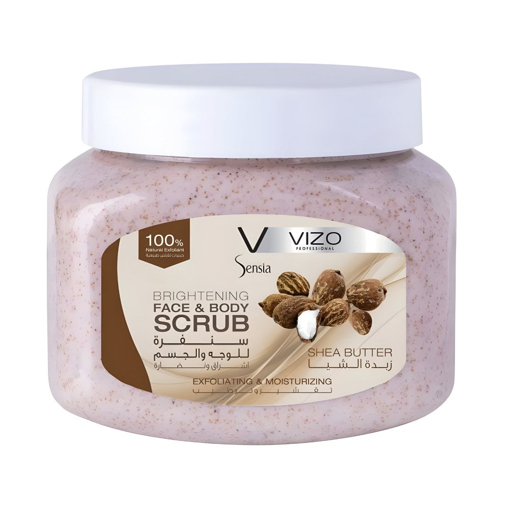 Vizo face & body scrub 500ml sensia with shea butter