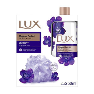 Lux Shower Gel 250ml Magical Orchid With Loofah