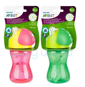 Philips Avent Straw Cup for Kids 300ml with Foldable Cover 12m+