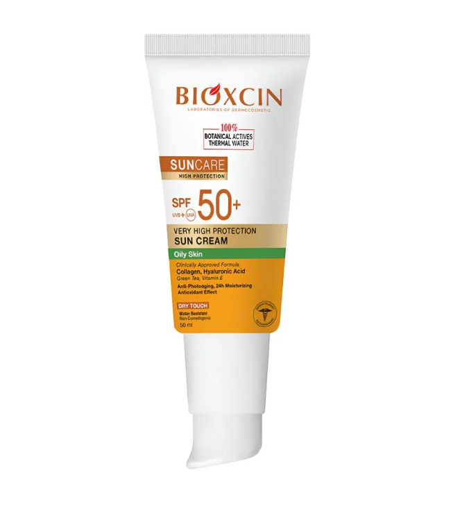 كريم بيوكسين الواقي من الشمس بعامل حماية 50+ للأشعة فوق البنفسجية UVB وUVA، مضاد للأكسدة، للبشرة الدهنية - 50 مل