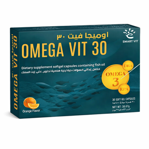 Smart-Vit Omega Vit 30 Fish Oil Supplement - Orange Flavor 30 Capsules