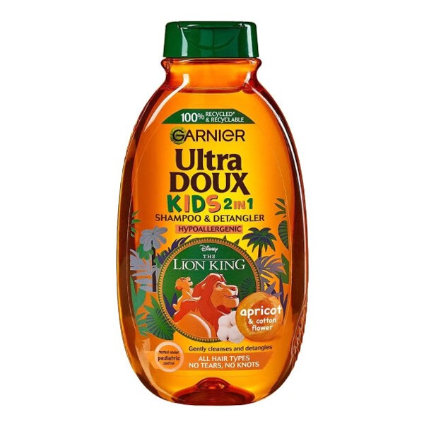 Garnier Baby Hair Shampoo 400ml Ultra Doux 2 In 1 With Apricot And Cotton v2
