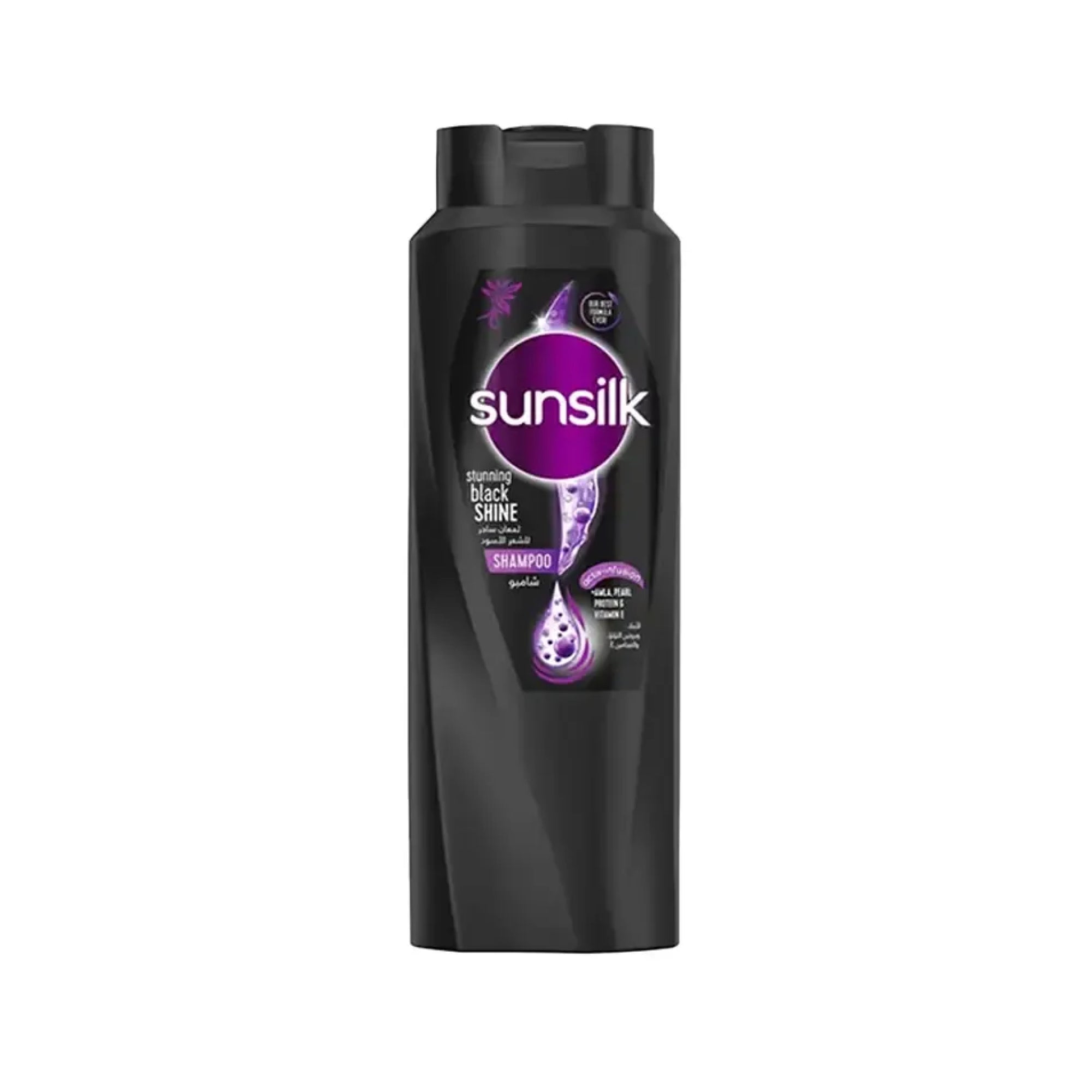 شامبو صانسيلك للشعر 700 مل، لمعان أسود