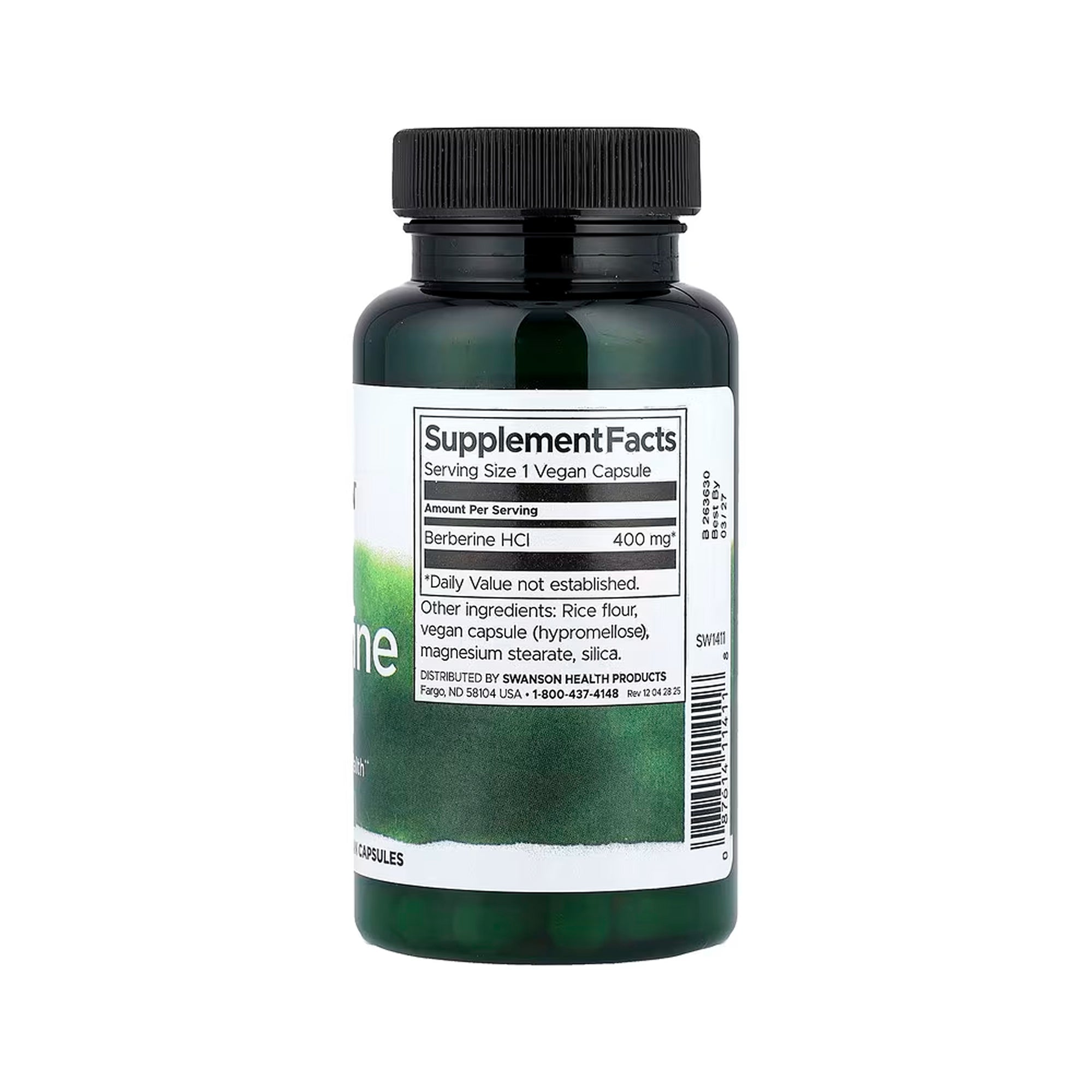 Swanson Berberine 400 mg - 60 Vegan Caps