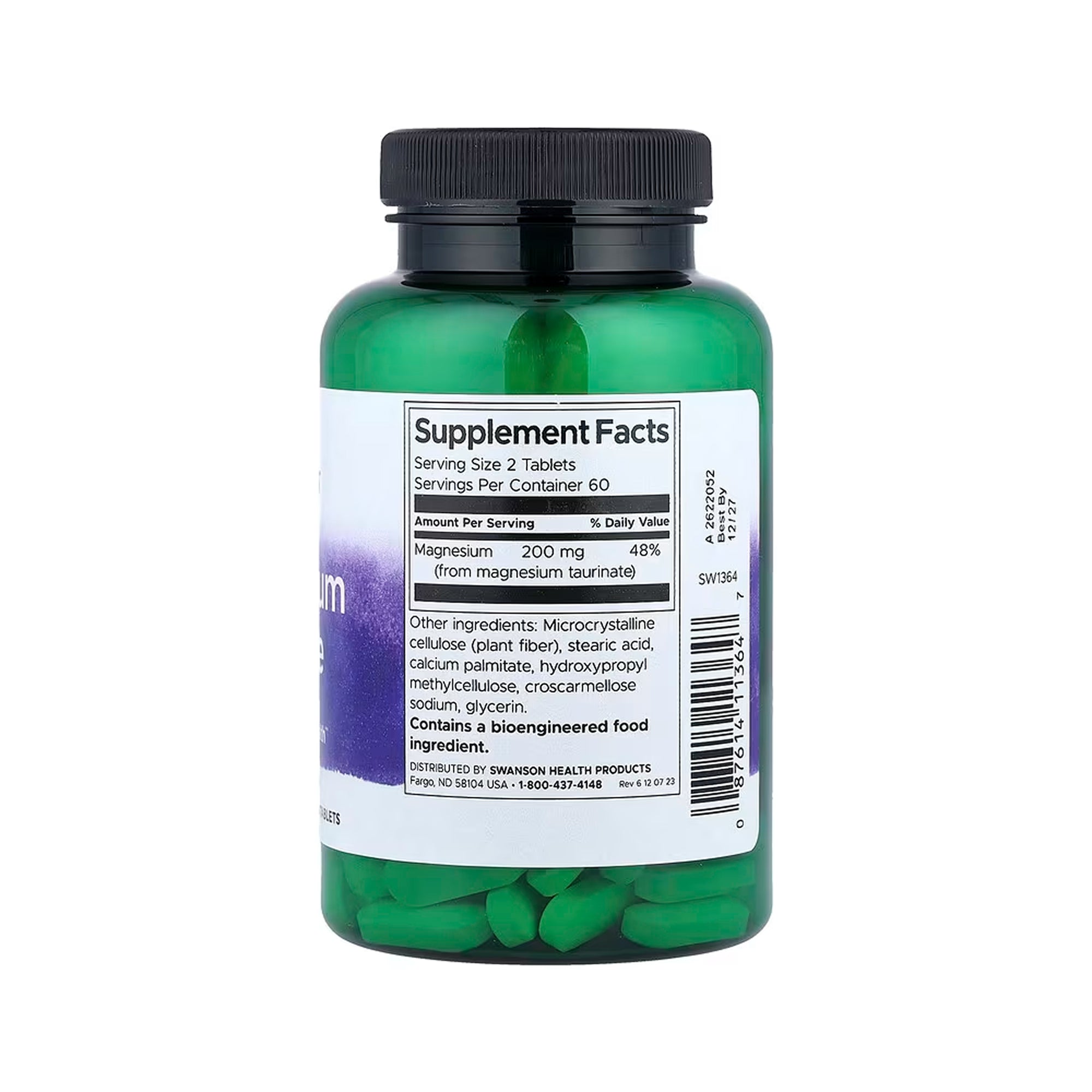 Swanson Magnesium Taurate 100 mg - 120 Vegan Tabs