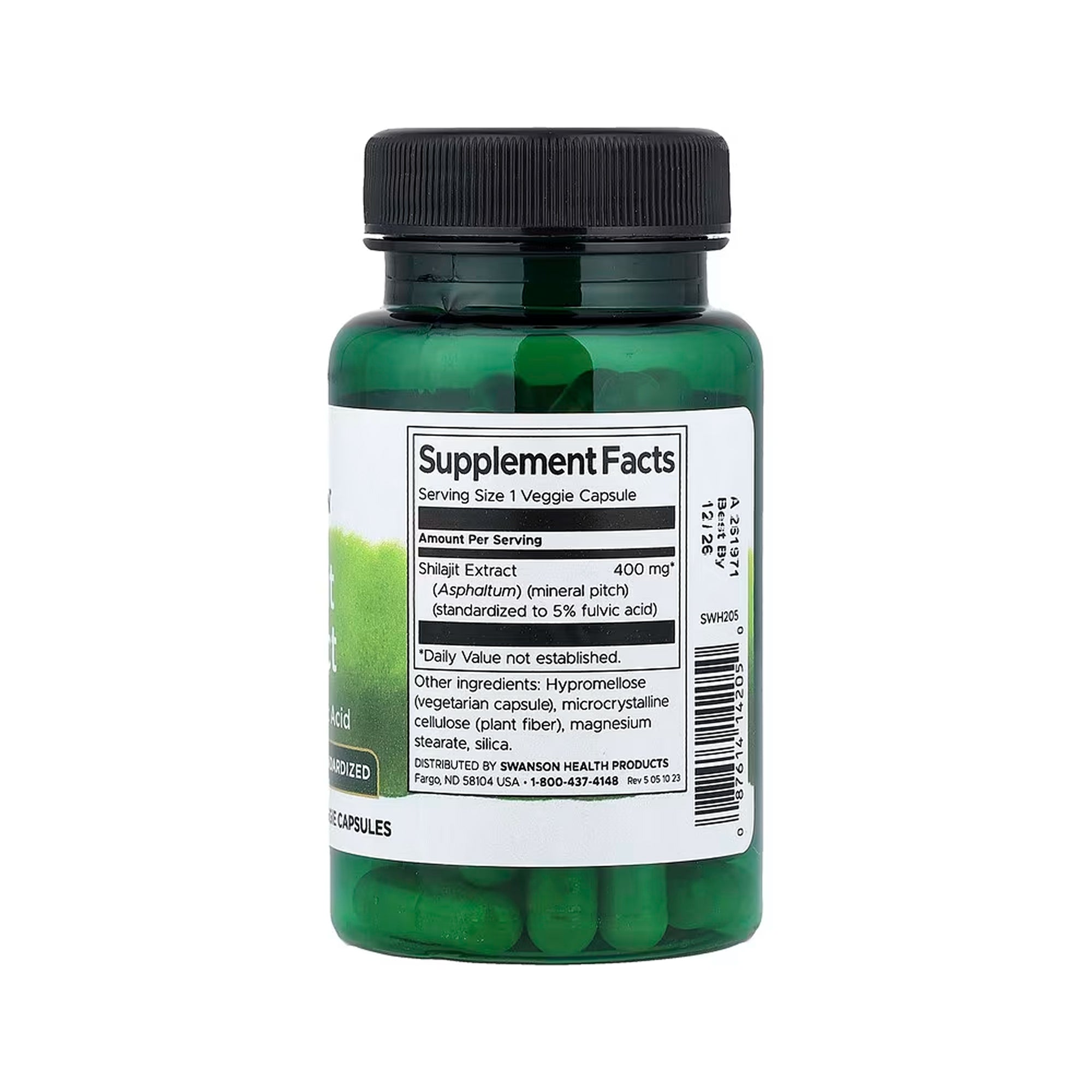 Swanson Shilajit Extract Standardized 400 mg - 60 Veg Caps