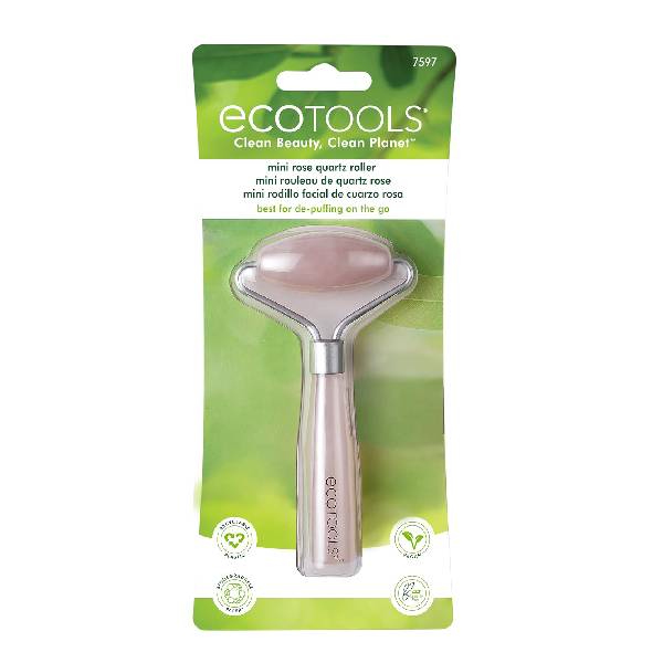 أداة Eco Tools Face Roller 7597 مصنوعة من حجر الكوارتز الوردي الصغير