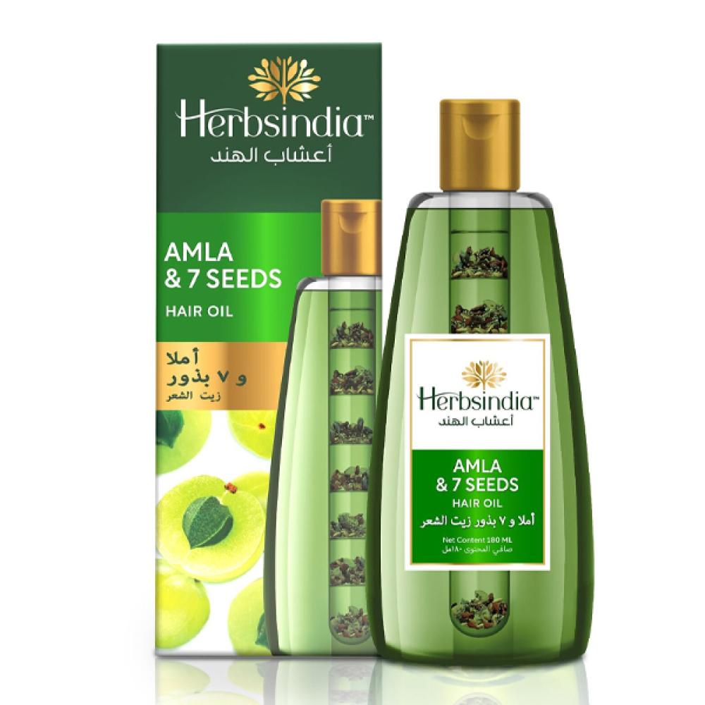 Herbs India Hair Oil 180ml Amla And 7 Seeds