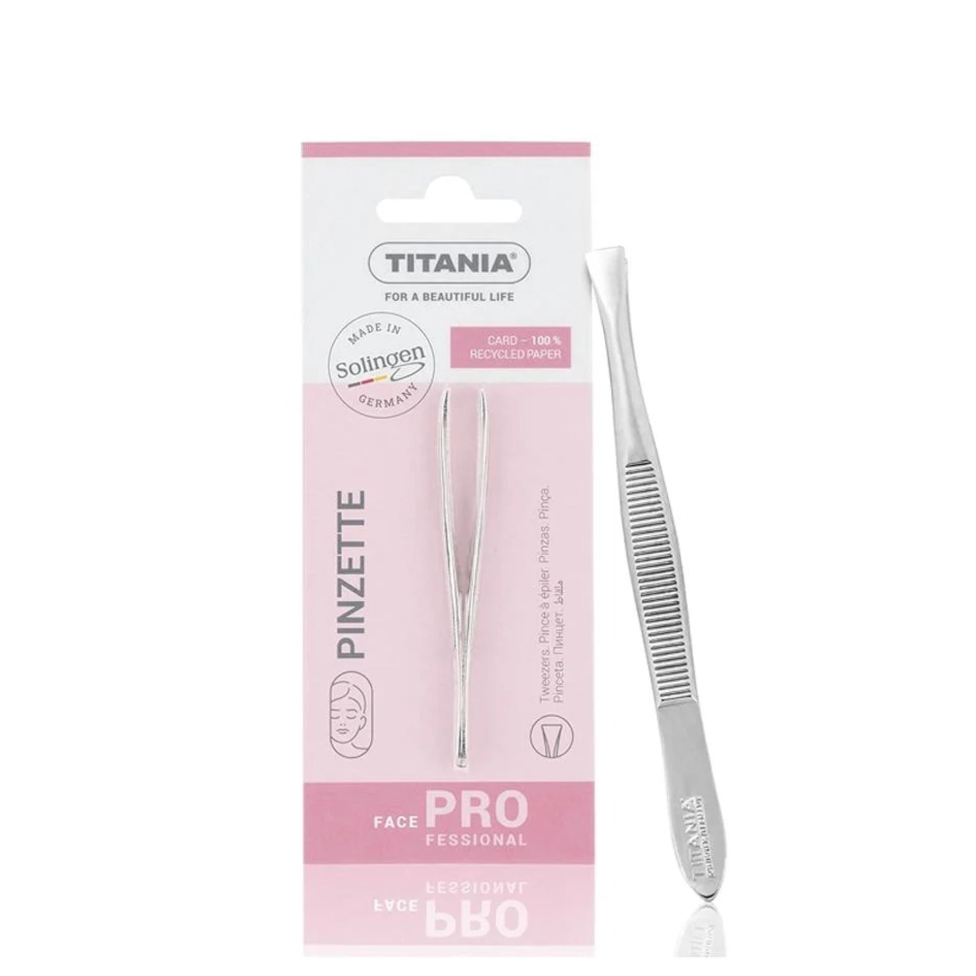 Titania Tweezer 1060A Straight Silver