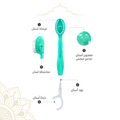 فرشاة أسنان ومعجون أسنان وخيط أسنان Orashine 10 قطع 5 في 1 أخضر