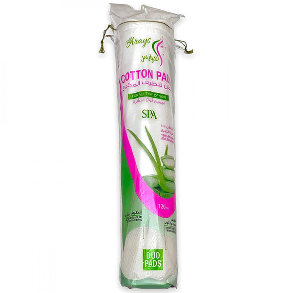Alarays Rounded Cotton Pads 120pc Aloe Vera
