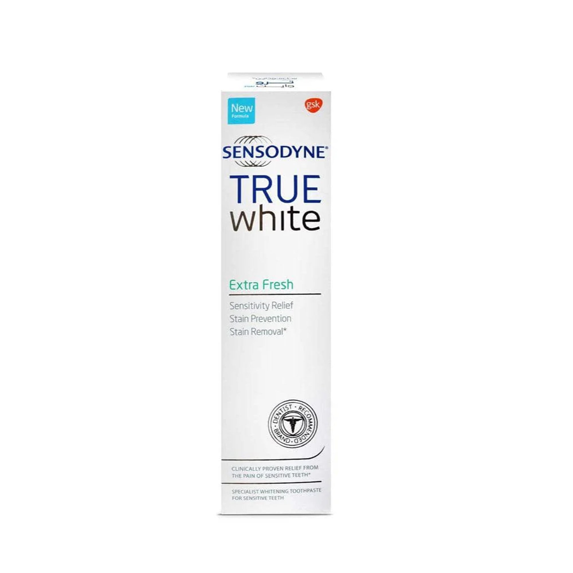 Sensodyne True White Extra Fresh Toothpaste – Whitening & Sensitivity Relief 75ml