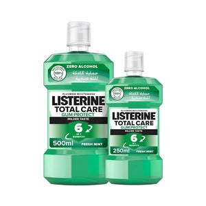 غسول الفم Listerine 500 مل + 250 مجانًا للثة والأسنان