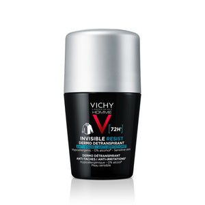 Vichy Homme Deodorant Roll-On for Men – Invisible & Non-Staining, 50ml