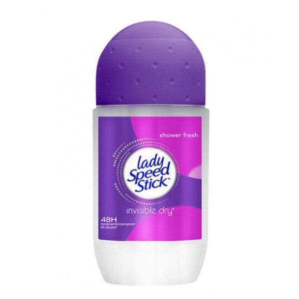 Lady speed stick deodorant roll on 50ml invisible dry shower fresh