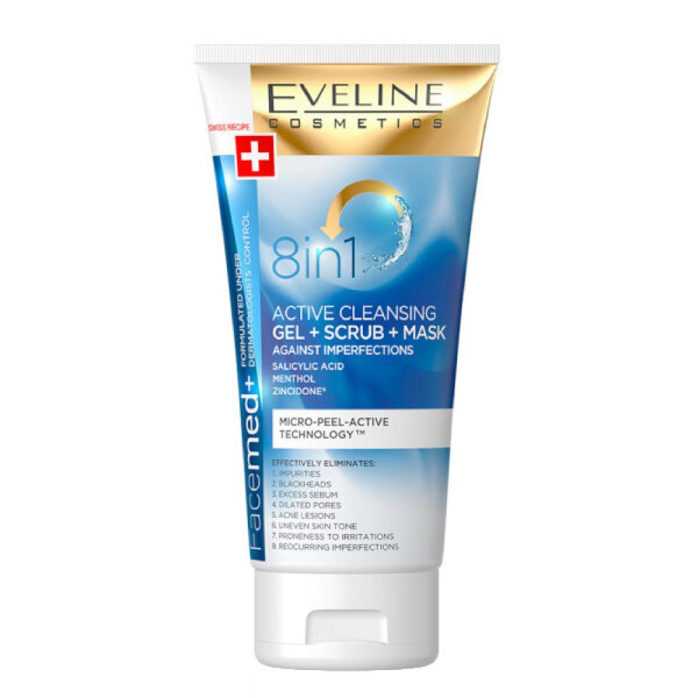 Eveline Cleanser Scrub  Mask 150ml Face Med+ 8In1