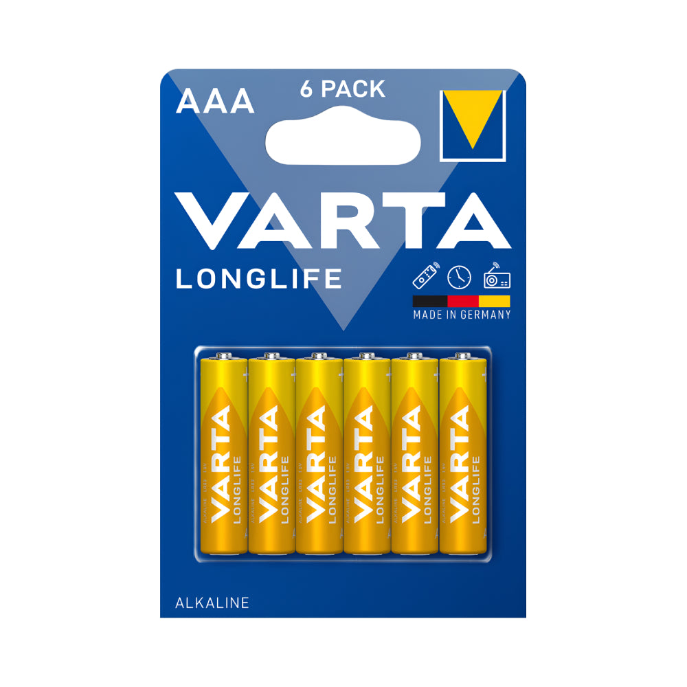 Varta Battery 6pc Long Life AAA