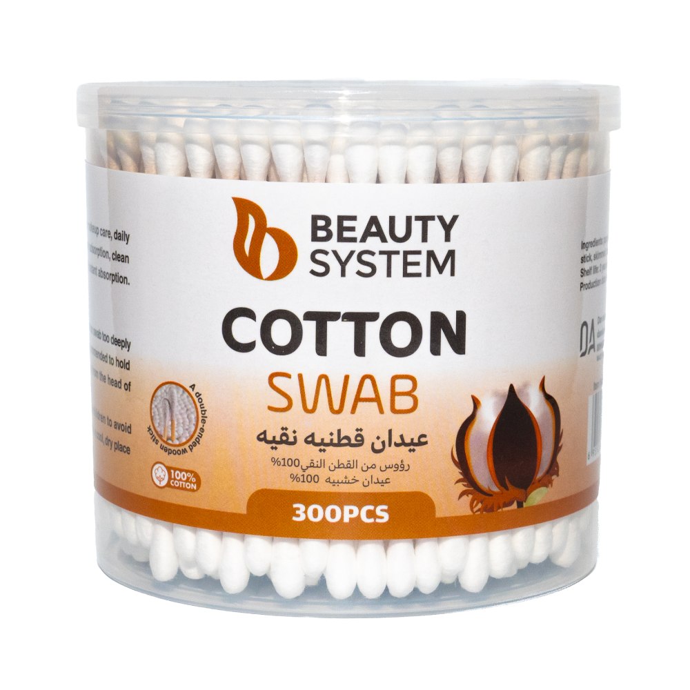 Beauty System Cotton Swabs 300pc Pure Woody