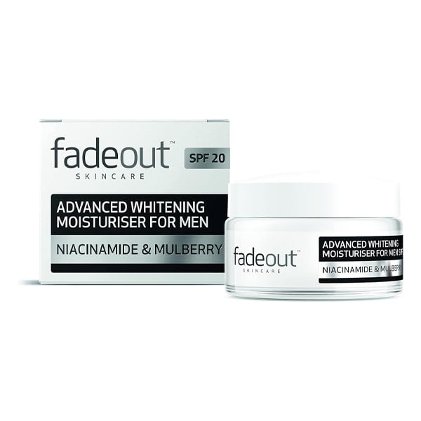 Fade out moisturizing cream 50ml advanced whitening for men niacinamide and mulberry