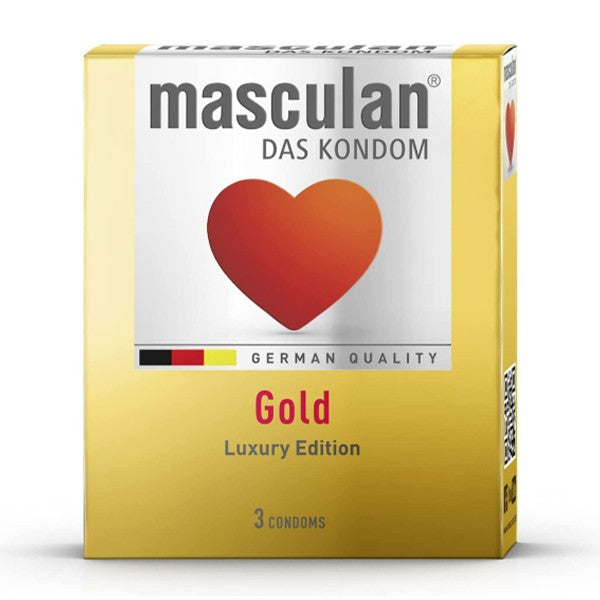 Masculan condoms 3pc gold luxury edition
