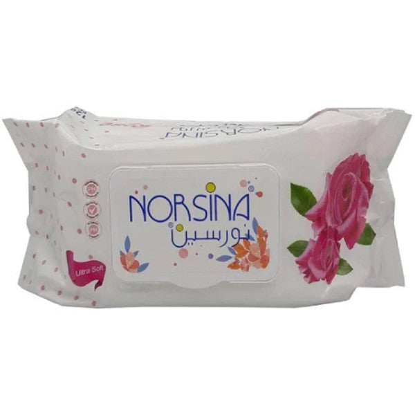 Norsina wet wipes 120wipes with rose v2
