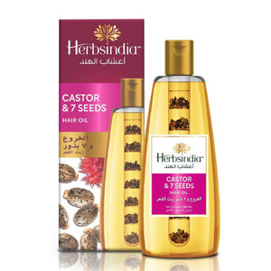 Herbs India Hair Oil 180ml Castor And 7 Seeds