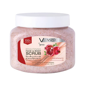 مقشر الوجه والجسم Vizo 500 مل Sensia بالرمان